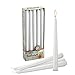 BOLSIUS Long Household White Taper Candles - Unscented Premium Quality Wax 10-inch Candlesticks - Bulk Pack of 10 Dripless Candles for Home Decor, Wedding, Parties and Special Occasions