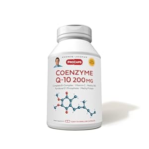 ANDREW LESSMAN Coenzyme Q-10 200 mg 120 Capsules – Essential for Energy Production and Optimum Key Organ Function, Anti-Oxidant Support, Depleted by Aging, Plus B-Complex. Easy to Swallow Capsules