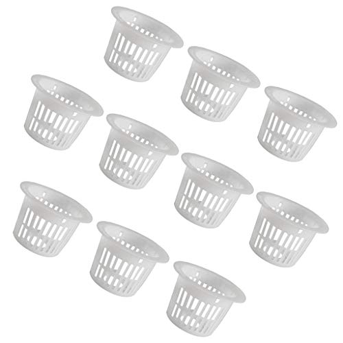Preisvergleich Produktbild FLAMEER Pflanztaschen Wasserpflanzen Bewuchsmatte Teichkorb Pflanzhilfe Wasserpflanze Pflanzkorb, 10pcs / Set - Runde 57x37x35mm