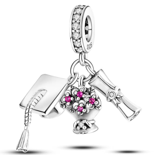 NUJIFFY Colgante de plata 925, diseño de animales rosas, avión, corazón, música, libro de café, joyas, para pulsera, pulsera, pulsera, hombre, adulto, amigos, hermanas, hermanas, cumpleaños, etc,