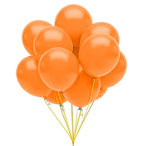 DelightBox 12 Standard Orange Latex Balloons, 100 Count (Orange) DelightBox 12" Standard Orange Latex Balloons, 100 Count (Orange)