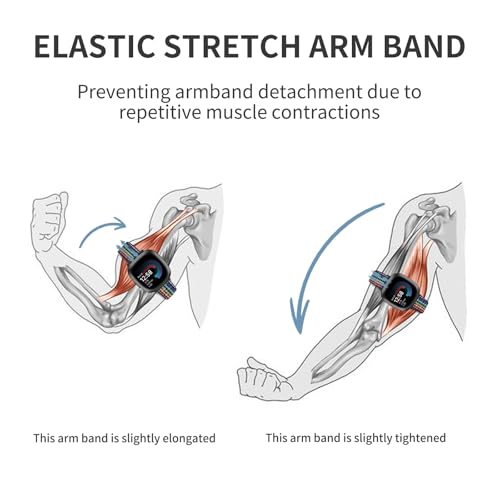 Chinber ナイロンスポーツアンクル/アームバンド Fitbit Versa 4/3/Sense 2バンド対応 伸縮性ナイロン編組アームストラップ 交換用リストバンド 男女兼用