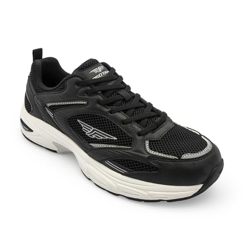 Image of Red Tape Men's Sneakers Grey Green Mesh Pu Round Toe Lace-Up