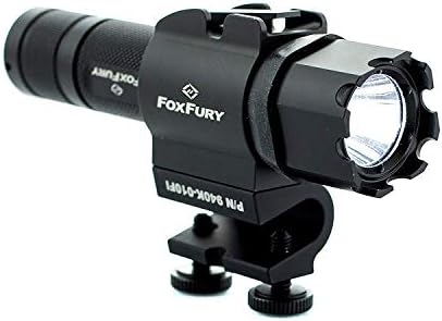 FoxFury SideSlide C-Clamp Side Mounted Helmet Light, Fire and Impact Resistant, Waterproof, 200 Lumens, Black