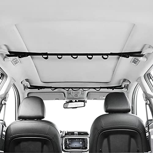 image for Chihutown 2 Pcs Black Nylon Vehicle Fishing Rod Holder Straps, Adjusta