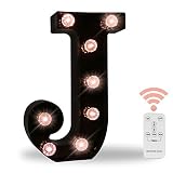 Obrecis LED Black Alphabet Marquee Letters Sign Light Up Marquee Number Letter Lights Sign with Diam