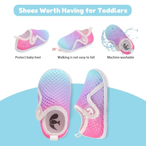 Image of FEETCITY Boys Girls Water Shoes Kids Aqua Socks Quick Dry Barefoot for Beach Swimming Pool