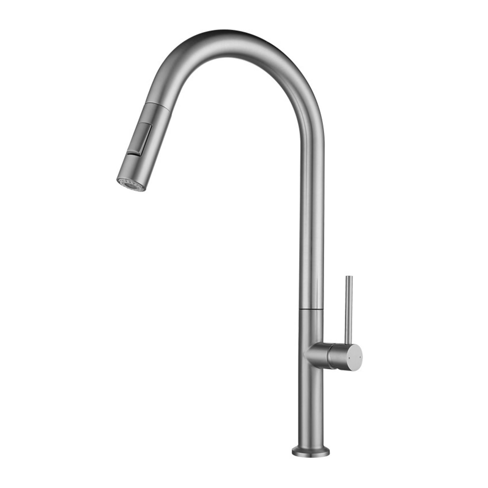 Robinet de cuisine noir pour évier profond et nettoyage de grands plats