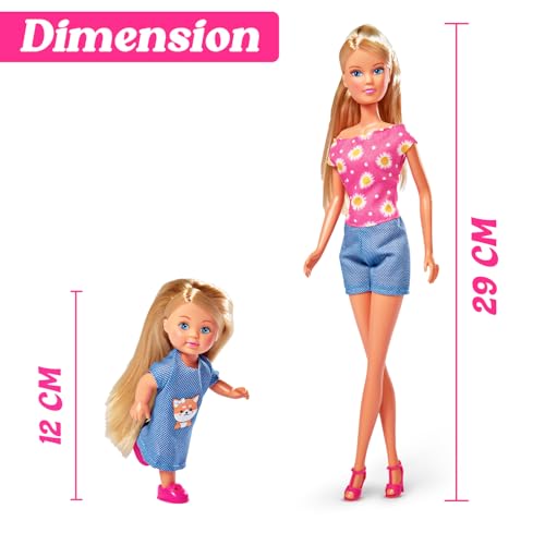Image of Steffi & Evi Happy Animal Set| Pretend Play Doll Set with Adorable Pets| Encourage Interactive & Imaginative Play| with 16+ Animal Accessories & Shelter (Dogs)