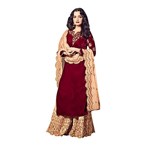 Salwar Kameez de créateur indien haut de gamme avec veste en filet