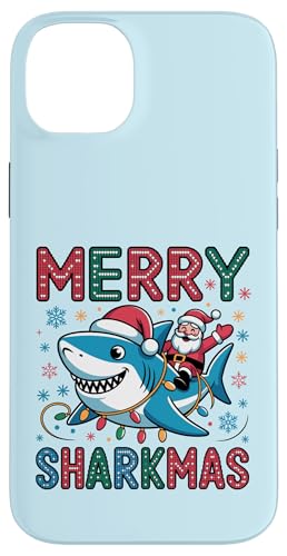 Merry Sharkmas AO[Z[^[ T^ CfBO V[N Cgt X}zP[X iPhone 14 Plus p
