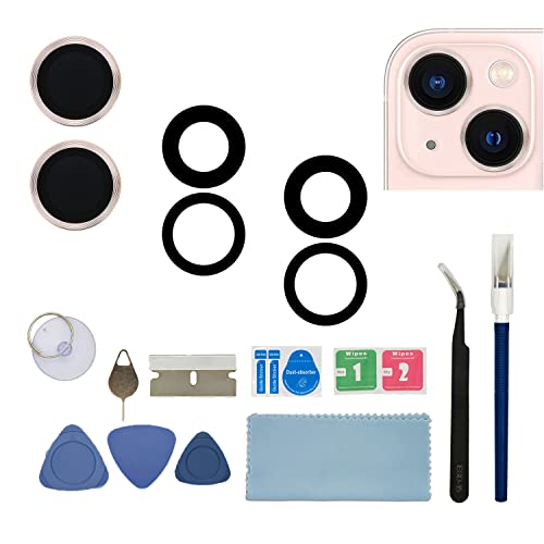 Kit reparación cámara iPhone 13 cambiar cristal trasero roto con cuatro lentes oro