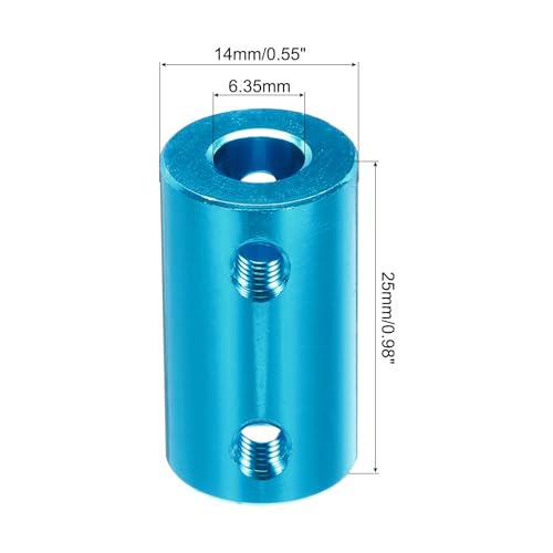 Accouplement rigide 6,35 mm en aluminium pour moteurs et encodeurs