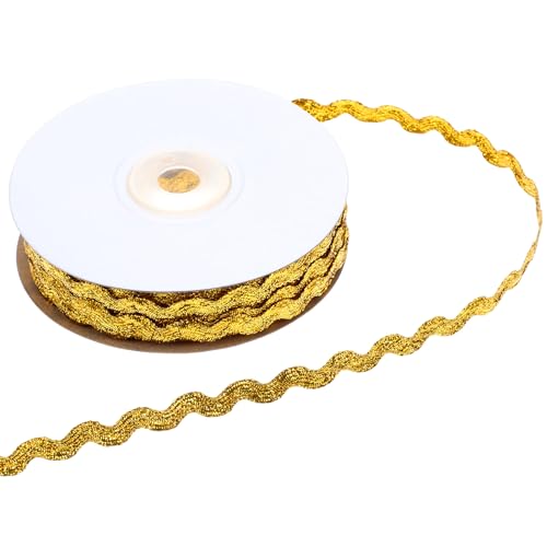 54.7Yard Gold Rick Rack Trim by Josojoou