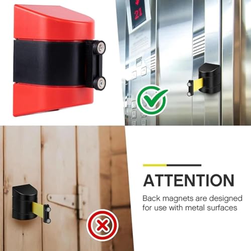 Bloquer zone interdite par barrière de sécurité magnétique rétractable