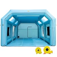 VEVOR Tragbare Aufblasbare Lackierkabine, 7 x 4 x 2,5 m Aufblasbare Spritzkabine, Autolackierzelt mit Luftfiltersystem und 2 Gebläsen, Verbessertes Spritzkabinenzelt, Autolackierarbeitsplatz