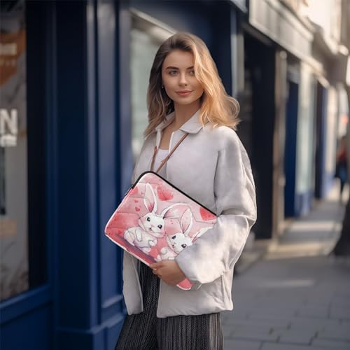 Funda para portátil 13-14 pulgadas impermeable con diseño de conejitos miniatura 7