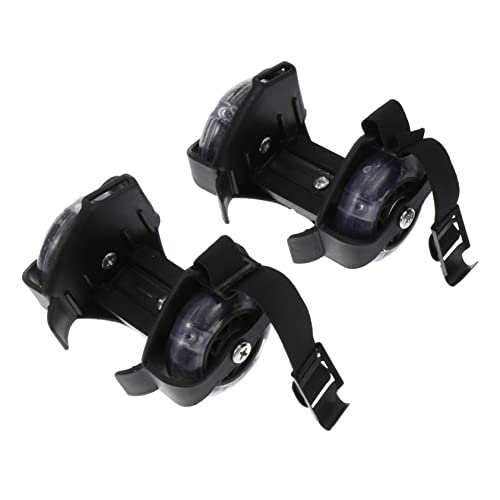 WOONEKY PVC Heel Rollers Cool Flashing Skating Shoes Adjustable Light-up Wheels