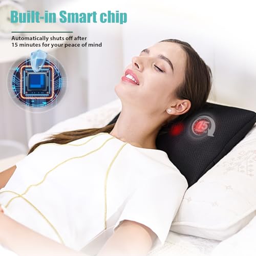 Back Massager Neck Massage Pillow with Heat - Shiatsu Back Massager Present, Gifts for Women/Men/Mom/Dad - Deep Kneading Massage for Shoulder, Waist, Leg, Foot and Muscle - Best Fathers Day Gift - Image 4