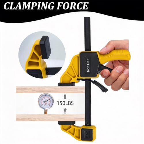 Image of 6-Pack Wood Clamps 4Pcs 12in & 2Pcs 6in for Woodworking