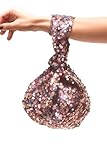 Susana Escribano Bolso de mano japonés con nudo elegante para bodas, fiestas y eventos | Hecho a mano en España | Lentejuelas o terciopelo | Ligero, sofisticado y con bolsillo interior magnético