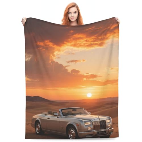 Rolls-Royce Desert Sunset Fleece Throw Blanket
