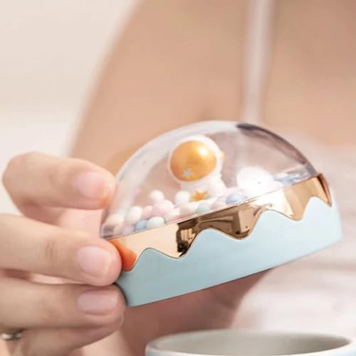 Image of KRESHU Space Walk Astronaut Ceramic Coffee Mug | Galaxy Planet Theme Tea Cup with Airtight Pearl Lid, Cute Bubbles Design, Heavy Quality Milk Coffee Mug for Kids (Multi, 1-pcs)