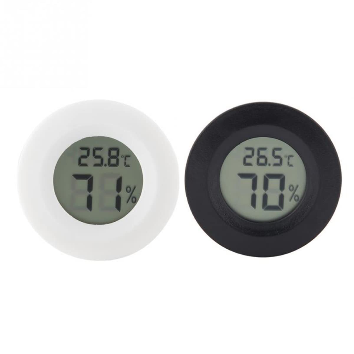 Happyyami 8piezas Higrómetro Digital De Temperatura Para Reptiles Electrónico Compacto y Ligero Medidor De Humedad Para Tiendas De Mascotas y Uso Casa Negro