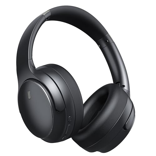 Waxop Hybrid Active Noise Cancelling Headphones, Wireless Bluetooth Headphones with Hi-Res Audio, Transparent Mode, Over Ear Bluetooth Headset for Travel/Office/PC