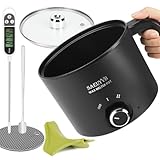 SAEUYVB Candle Making Kit with Wax Melting Pot,Wax Melter for Candle Making with Thermometer, Spoon-Complete Candle Making Supplies for DIY Gifts