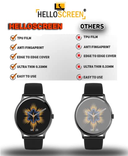 Image of 9H Screen Protector Flexible TPU Screenguard For NOISEFIT FORCE [1.32 inch] Smartwatch (2 Pack) - Unbreakable Hydrogel TPU Film [ Not A Tempered Glass]