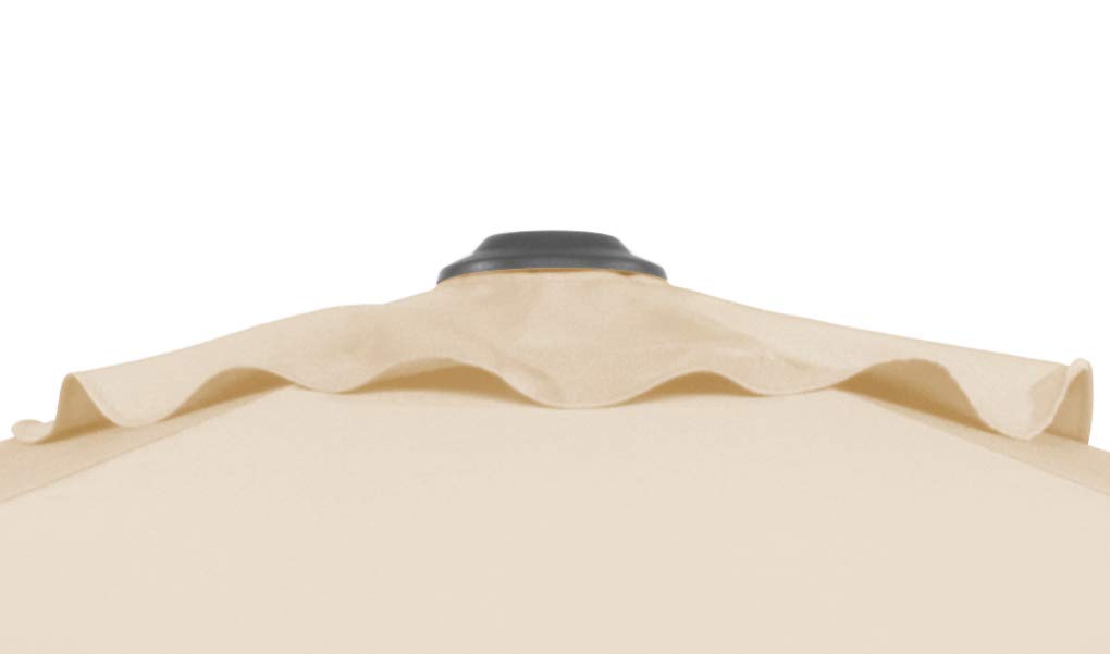 Schneider Sonnenschirm Sevilla, natur, 270 cm rund, 664-02, Gestell Stahl, Bespannung Polyester, 4.6 kg