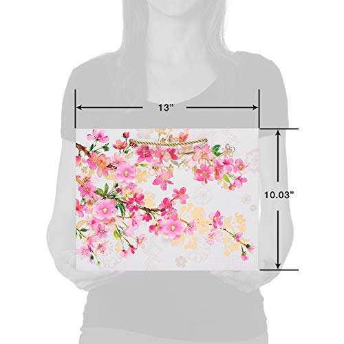 Image of Papyrus 13 inch Large Gift Bag (Graceful Bloom) for Weddings, Bridal Showers, Birthdays and All Occasions (1 Bag)