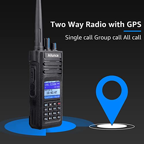 Ailunce Hd1 Ham Radio, Dmr Handheld Two Way Radio, Dual Band Portable Radio, Digital Radio With Gps, Fm Radio 3200Mah Rechargeable Sms, Long Range Walkie Talkie For Hunting Hiking (Black 1 Pack) #TOP2