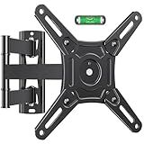 MOUNTUP テレビ壁掛け金具 回転式 モニターアーム 軽量 10～43インチ対応 耐荷重15kg 中小型 左右移動式 多角度調整 VESA200×200mm 適格請求書発行可