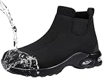 LARNMERN Chaussures d'orteil en acier Bottes de sécurité étanches