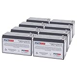 UPSBatteryCenter (8) 12V 7.2Ah F2 Compatible Replacement Battery Pack for Powerware PW9120 3000