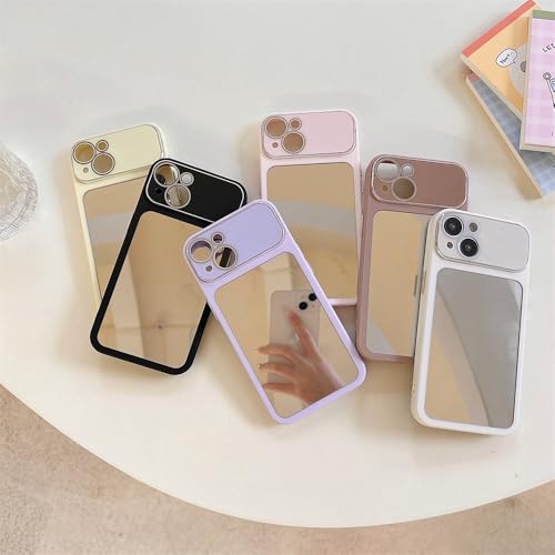 Protection appareil photo iPhone 13 coque antichoc violette miroir