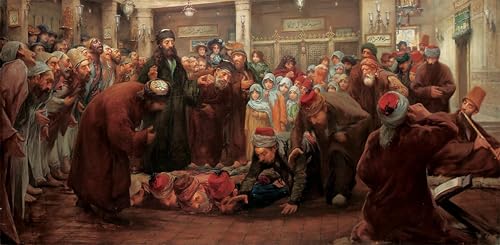 Tableaux Graffiti Art Mural Derviches Fausto Zonaro 60x90cm