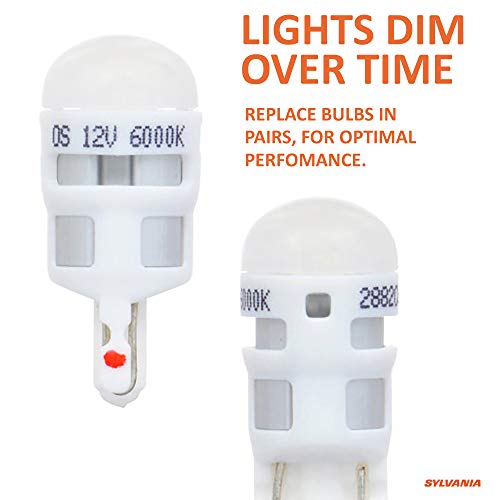 Sylvania - 194 T10 W5W Zevo Led White Bulb - Bright Led Bulb, Ideal Fo Interior Lighting - Map, Dome, Trunk, Cargo And License Plate (Contains 1 Bulb) #TOP1