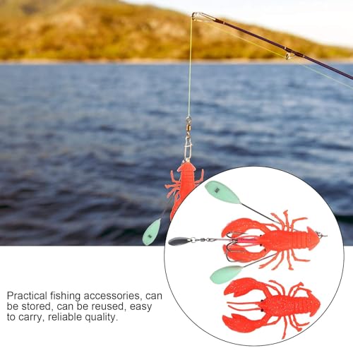 Esca Per Esche Artificiali Per Aragoste Simulazione Grande Forma Di Aragosta Accessori Per Pesca A Traina D'altura(Rosso) - 6