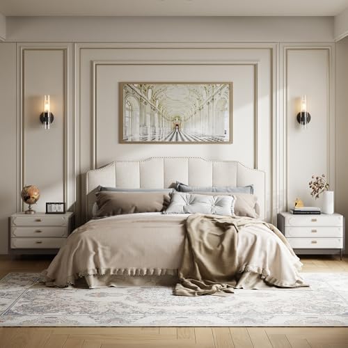 Image of Wall Sconce Set of Two, Hardwired Bathroom Wall Sconces Lighting with Clear Glass, Modern Wall Sconces Set of 2 Wall Light fixtures for Bathroom Mirror Living Room Hallway Bedroom(Black)