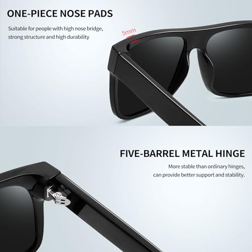 Image of Joopin Polarized Sunglasses Men Women UV400 Protection, Big Chunky Square Sun Glasses, Designer Shades Retro Sunnies Driving