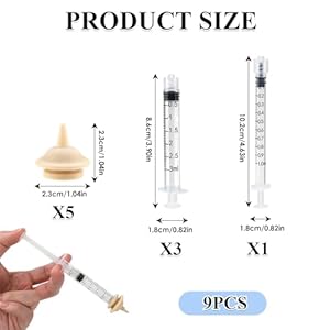 9 Pcs Pet Feeding Nipples Nursing Kits for Kitten and Puppy Silicone Nipples with 1cc 3cc 10cc Syringes Bottles Reusable Pacifier Sets for Newborn Cats Dogs Bunnies Squirrels Small Animals  Cucciolini Doodles 9 pcs pet feeding nipples nursing kits for kitten and puppy silicone nipples with 1cc 3cc 10cc syringes bottles reusable pacifier sets for newborn cats dogs bunnies squirrels small animals   cucciolini doodles