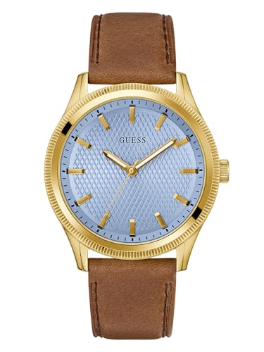 Guess Dress 44mm �u���[�_�C���� �����Y �A�i���O�r���v - GW0846G4