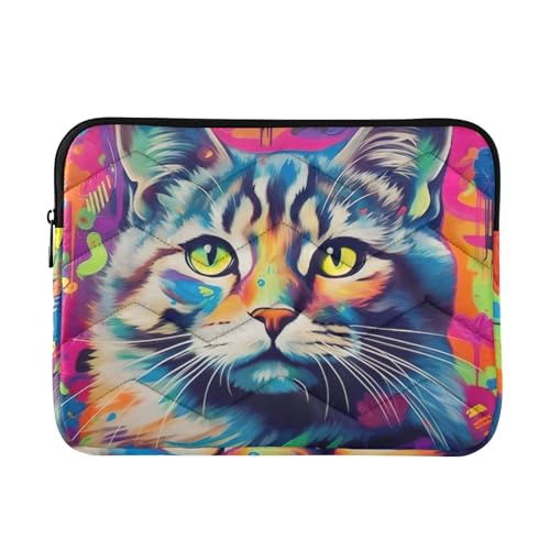 Funda para laptop 13-14 pulgadas impermeable con diseño gato