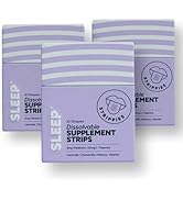 STRIPPIES Dissolvable Sleep Strips – Fast-Acting Melatonin 5mg with L-Theanine, Lavender, Chamomi...