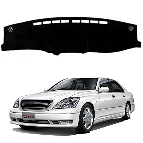 WeCar ダッシュボードマット トヨタ 30系 セルシオ UCF30 UCF31 2009年9月~ 専用 ダッシュマット ダッシュボードカバー 紫外線パッド ズレ防止 滑り止め付き 日焼け対策 車種専用設計 カー用品 簡単取付 ブラック da05