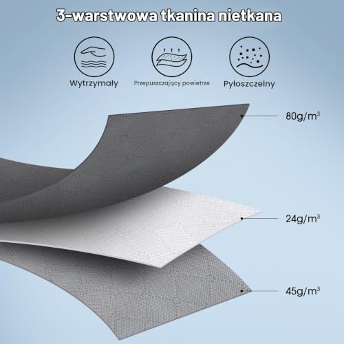 AIOR 6 sztuk duża torba do przechowywania, 60 l, składana podkładka pod łóżko, do przechowywania ubrań, ubrań, koców, poduszek, artykułów sezonowych, 55 x 35 x 32 cm