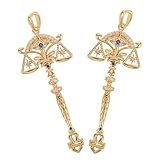 AUTSUPPL 2 Piezas Dijes de Cobre para Joyería DIY 2 Piezas Gemas de Imitación, Amuletos Astrológicos de Constelación Libra, Suministros para Pulseras y Collares, Accesorios para